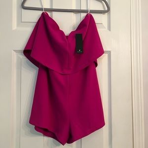 Power of love magenta strapless romper